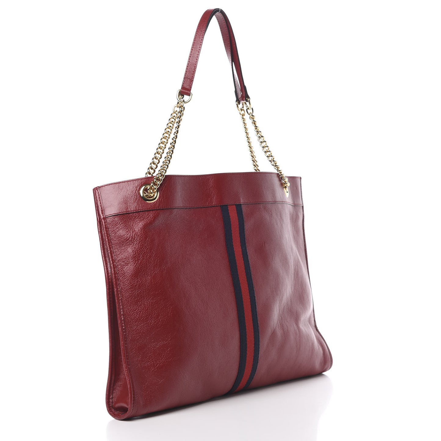 Calfskin Large Rajah Chain Tote Romantic Cherry