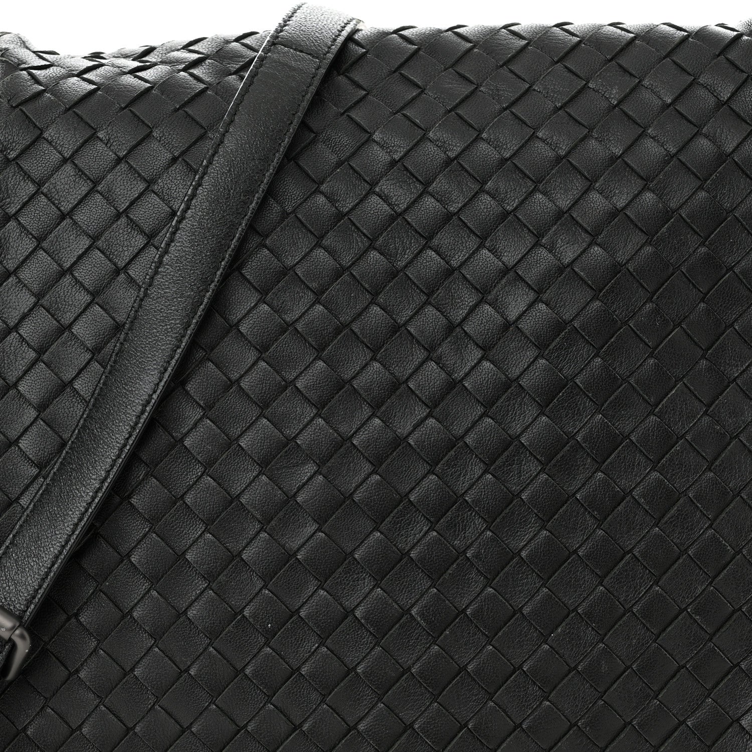 Bottega Veneta Nappa Intrecciato Messenger Bag Black 7 of 10