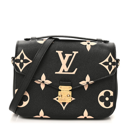 Louis Vuitton Empreinte Monogram Giant Pochette Metis Black Beige 1 of 9