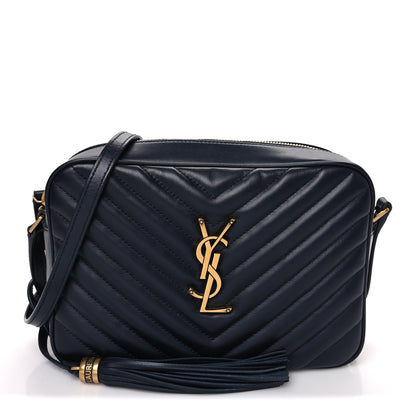 Saint Laurent Calfskin Matelasse Monogram Lou Camera Bag Deep Marine 1 of 10