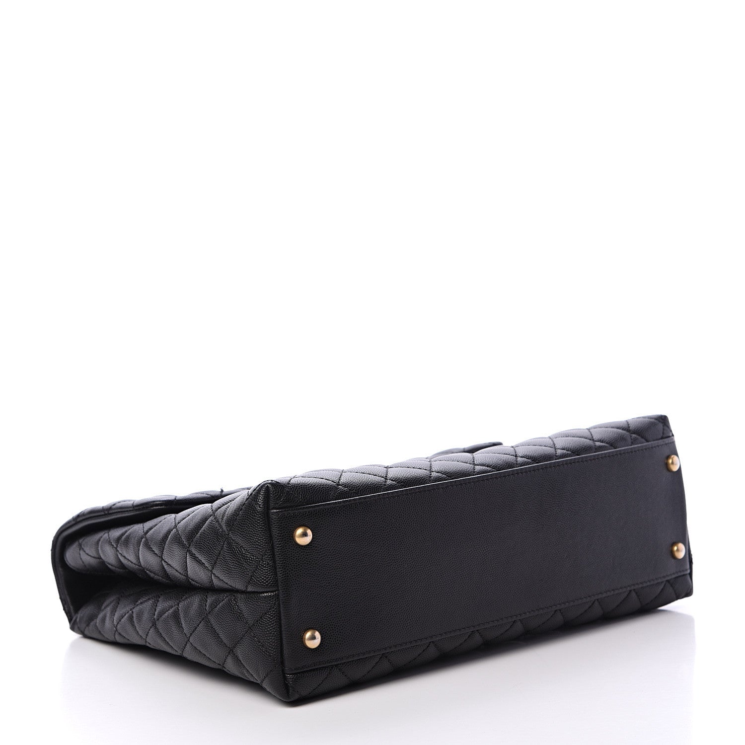 Chanel Caviar Lizard Quilted Large Coco Handle Flap Black 3 of 10