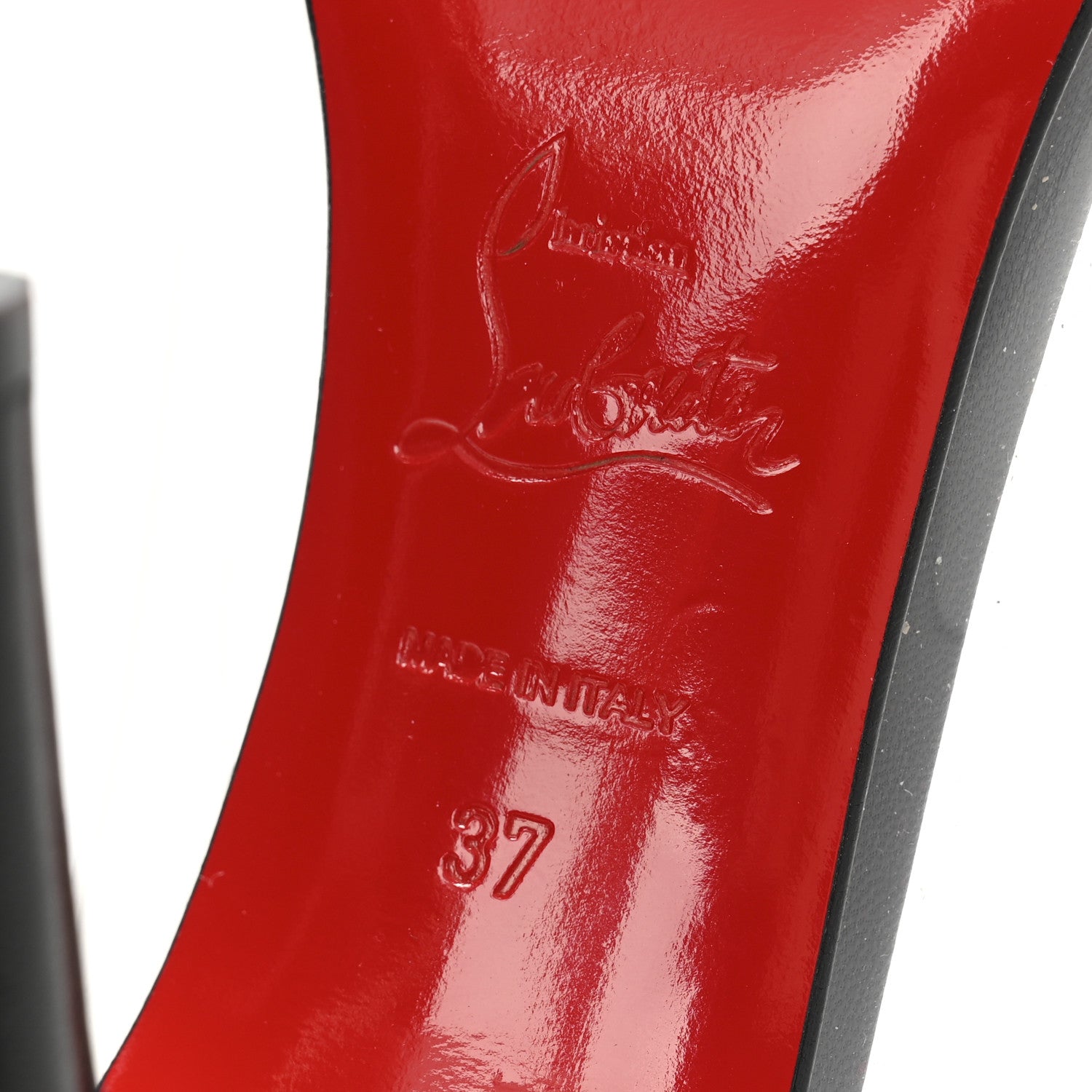 Christian Louboutin Lambskin PVC Un Bout 120 Pumps 37 Black 7 of 10