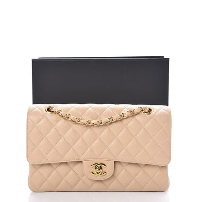 Chanel Caviar Quilted Medium Double Flap Beige Clair 10 of 10