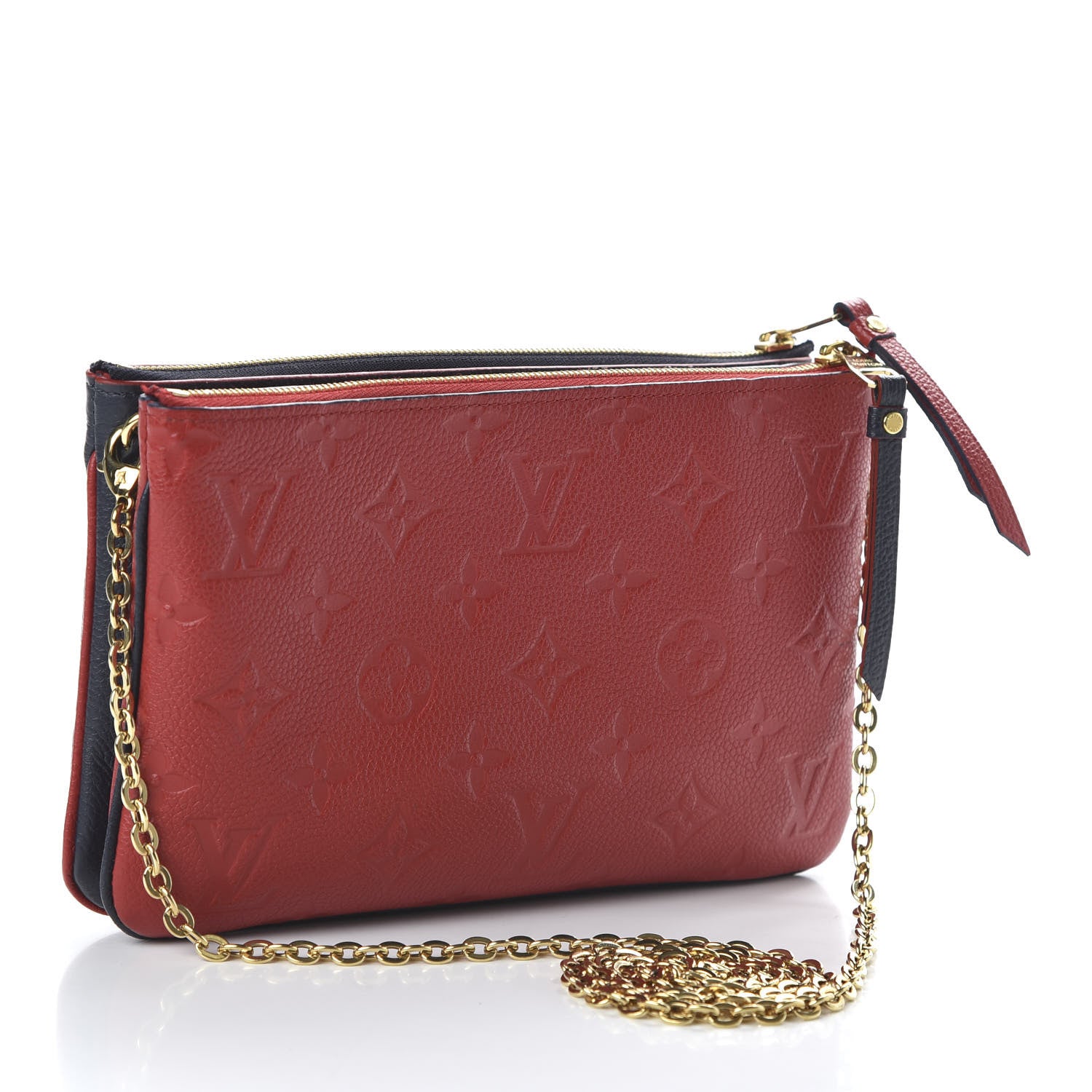 Louis Vuitton Empreinte Double Zip Pochette Marine Rouge 3 of 9