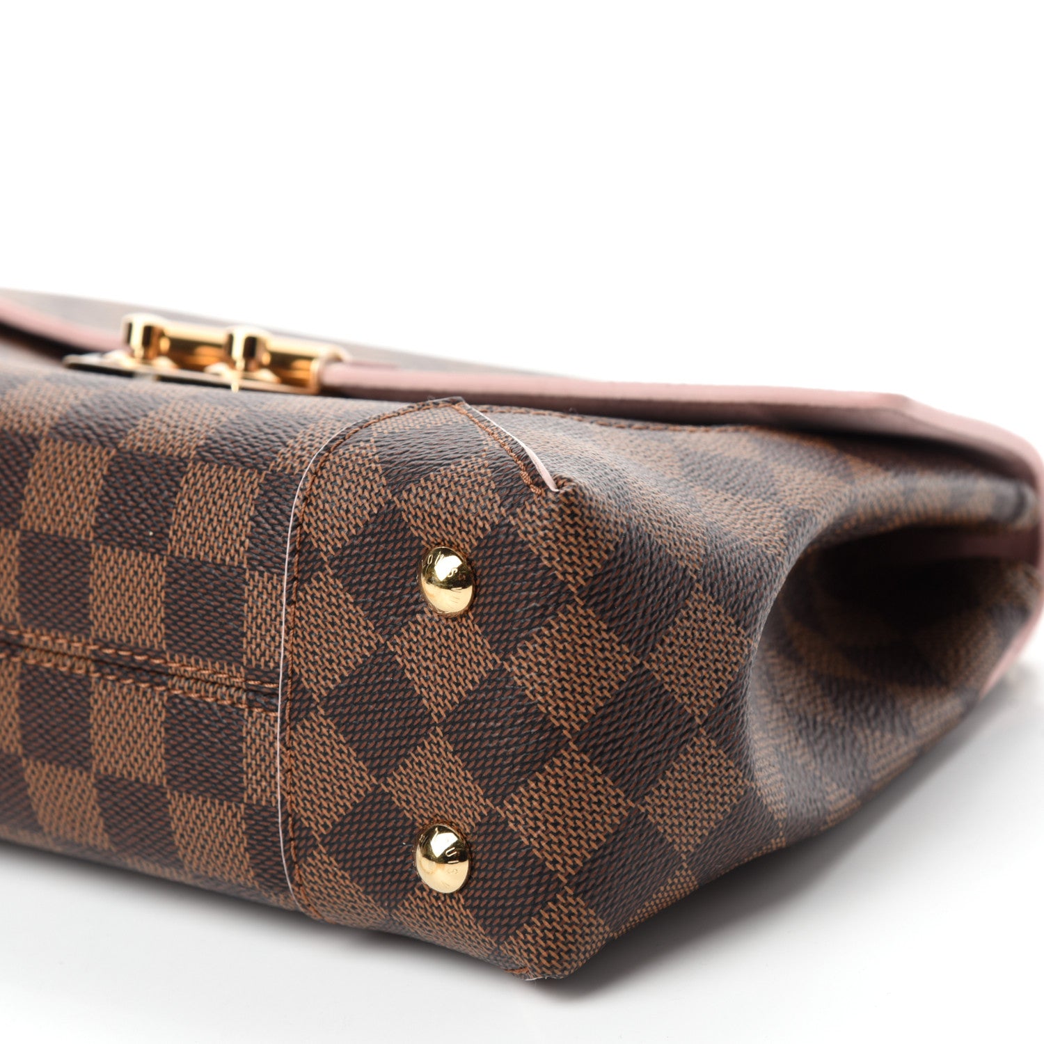 Louis Vuitton Damier Ebene Caissa Clutch Rose Ballerine 7 of 11