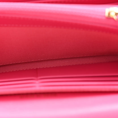 Chanel Lambskin Quilted Chanel 19 Flap Wallet Dark Pink 6 of 12