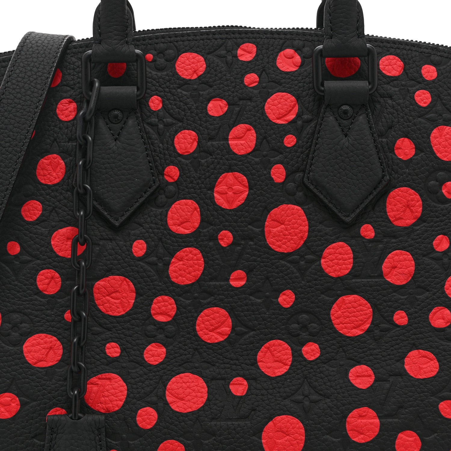 Louis Vuitton LV X YK Taurillon Lock It MM Black Red 12 of 17