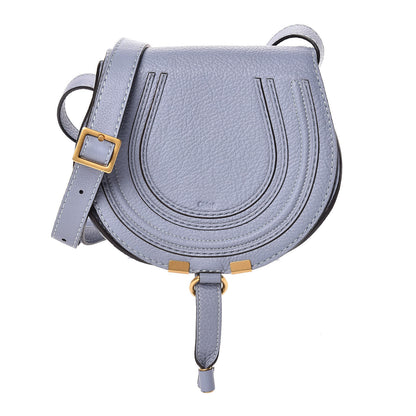 Chloe Calfskin Mini Marcie Round Crossbody Bag Washed Blue 1 of 10