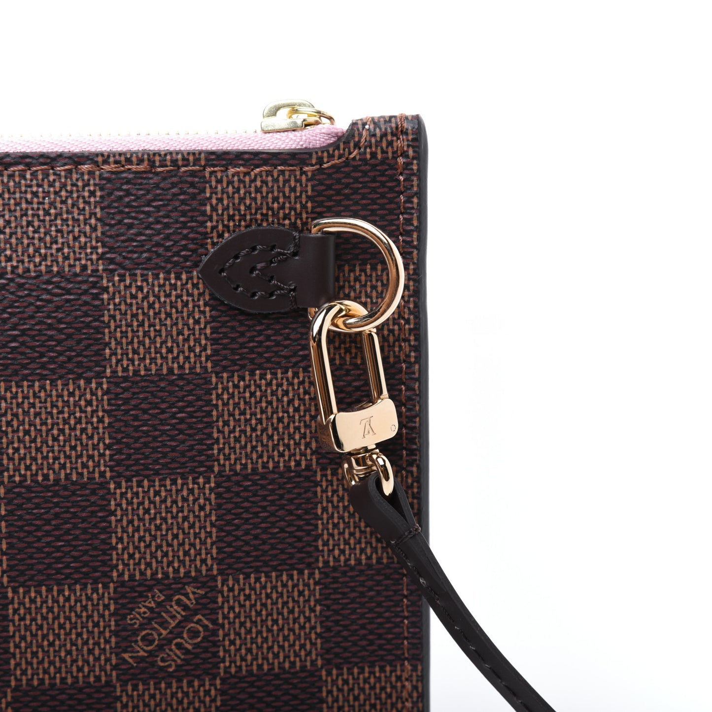 Damier Ebene Neverfull MM GM Pochette Rose Ballerine