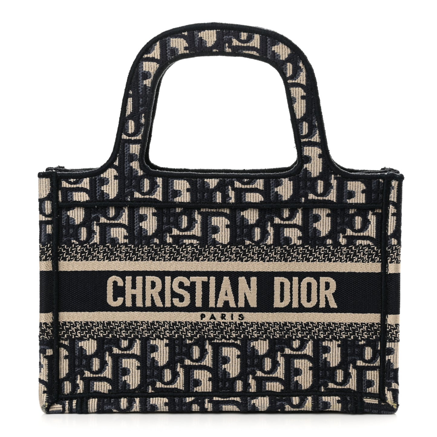 Oblique Mini Book Tote Blue Multicolor