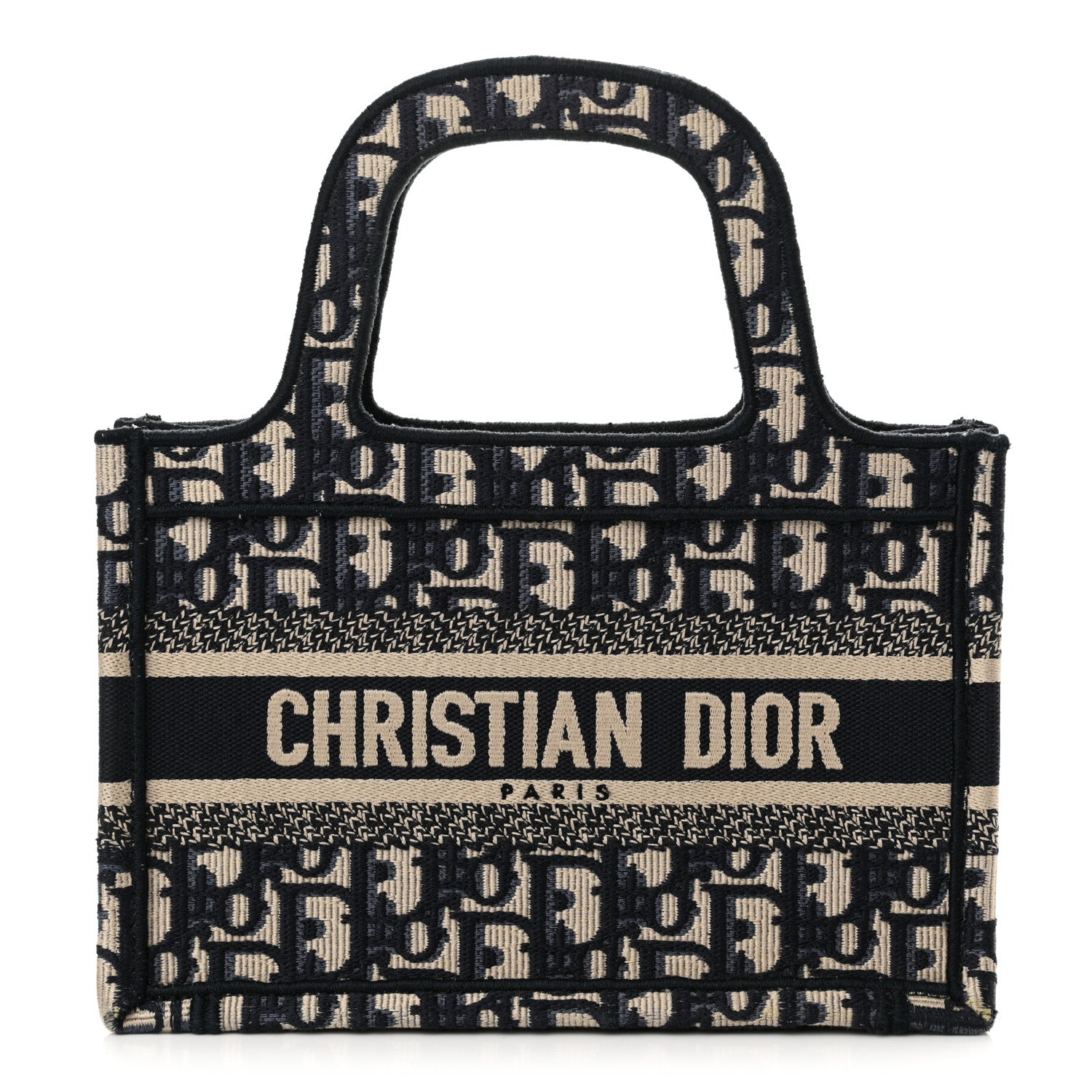 Christian Dior Oblique Mini Book Tote Blue Multicolor 1 of 12