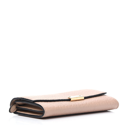 Burberry Signature Grain Calfskin Continental Wallet Apricot 3 of 5