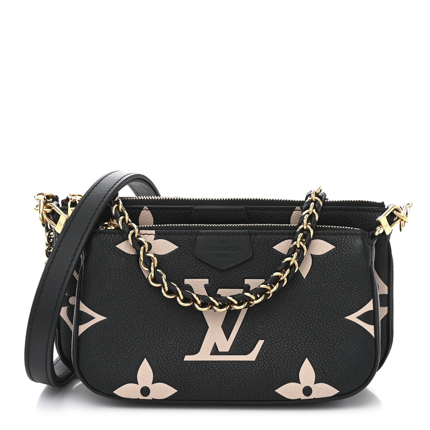 Louis Vuitton Empreinte Monogram Giant Multi Pochette Accessories Black Beige 1 of 10