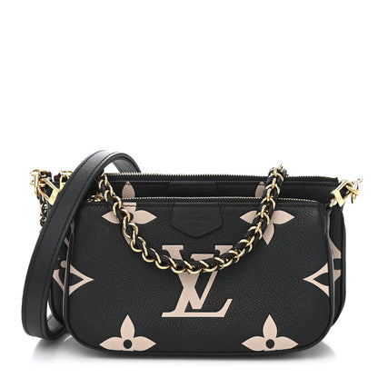 Louis Vuitton Empreinte Monogram Giant Multi Pochette Accessories Black Beige 1 of 10