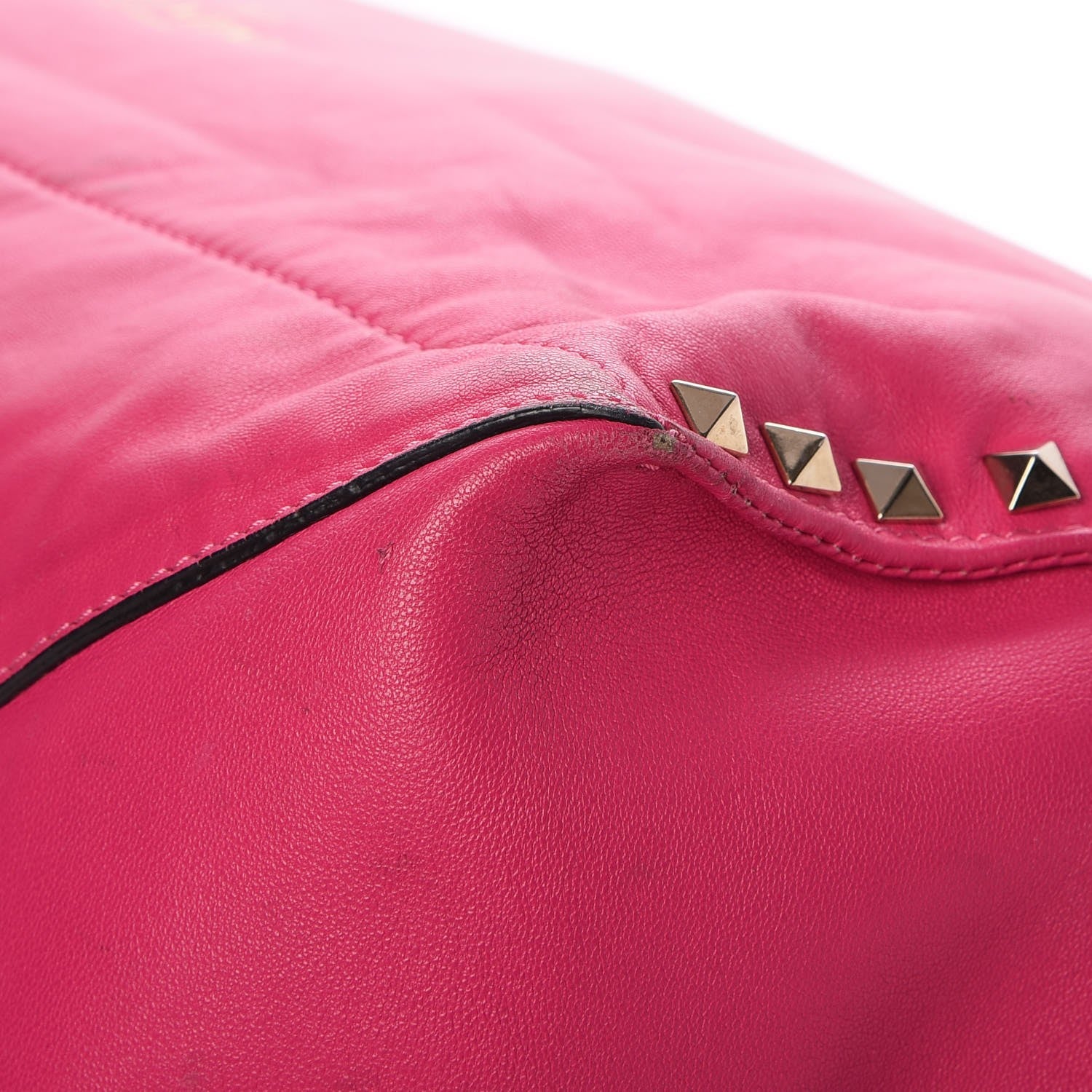Valentino Garavani Nappa Medium Rockstud Soft Tote Pop Fuxia 23 of 23