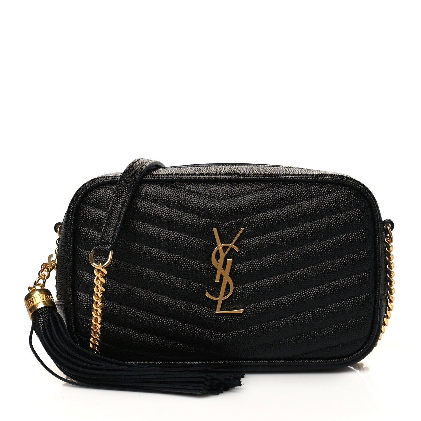 Grain De Poudre Matelasse Monogram Mini Lou Camera Bag Black