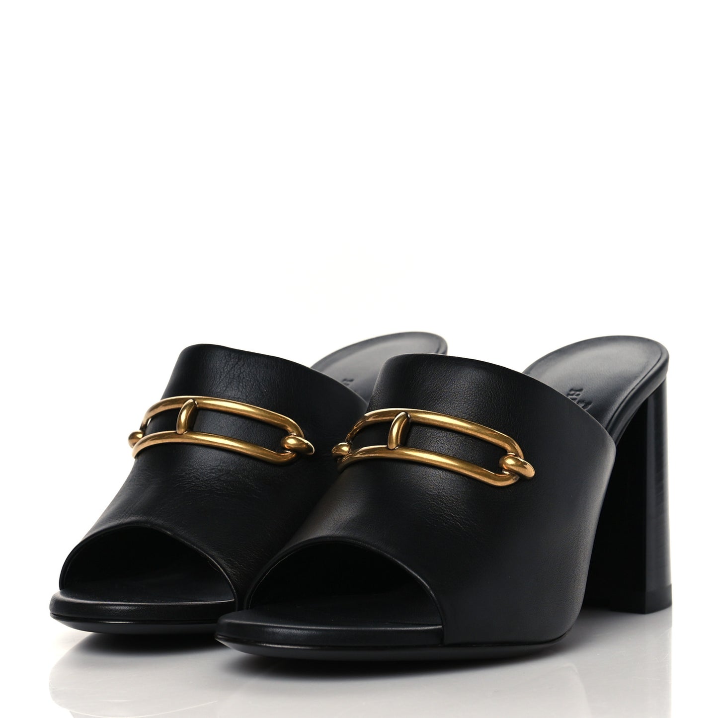 Calfskin Camilla Mules 35.5 Black