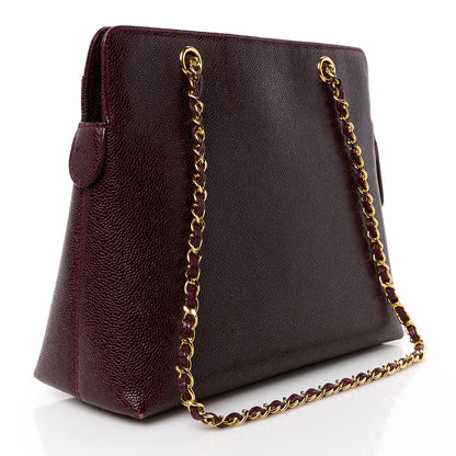 Chanel Caviar Shoulder Bag Bordeaux 3 of 14