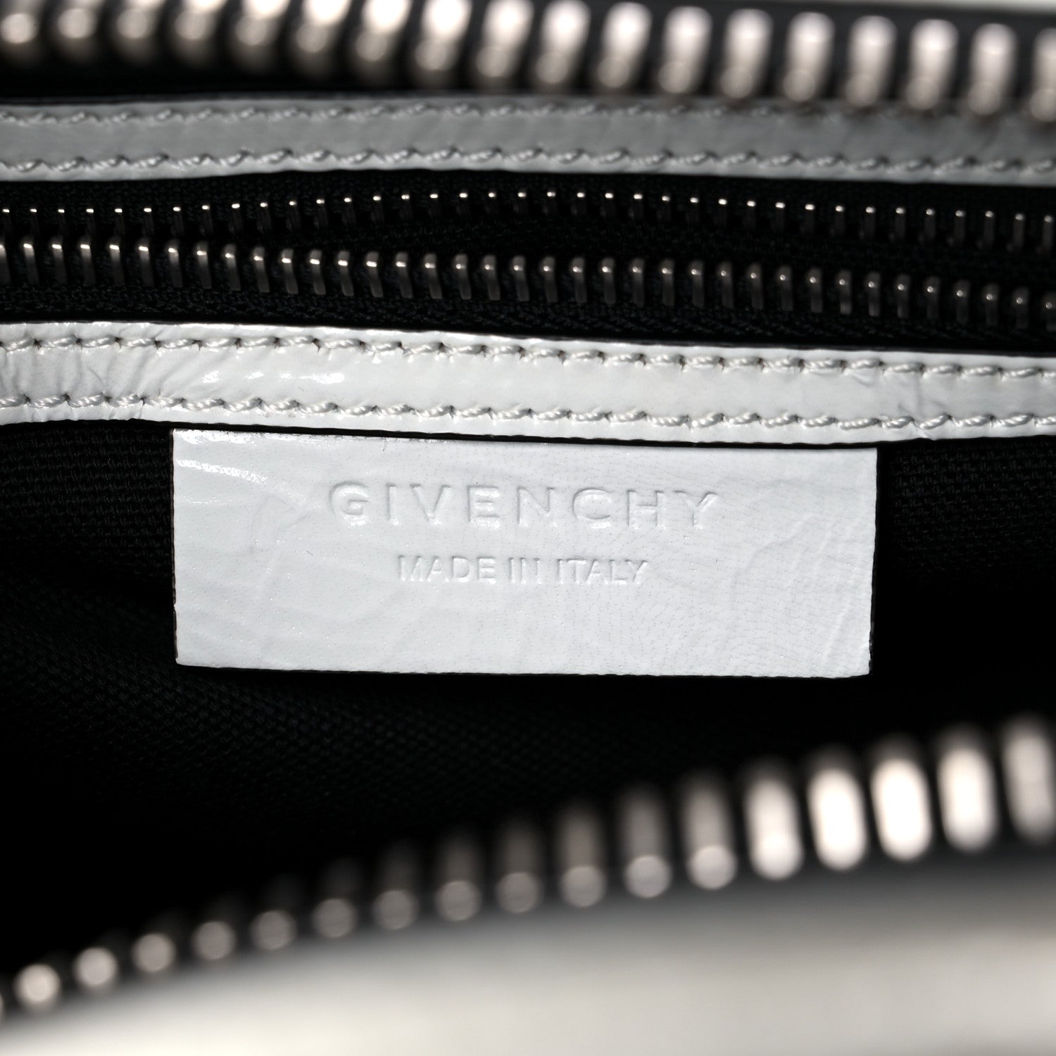 Givenchy Crinkled Patent Calfskin Mini Antigona White 6 of 15