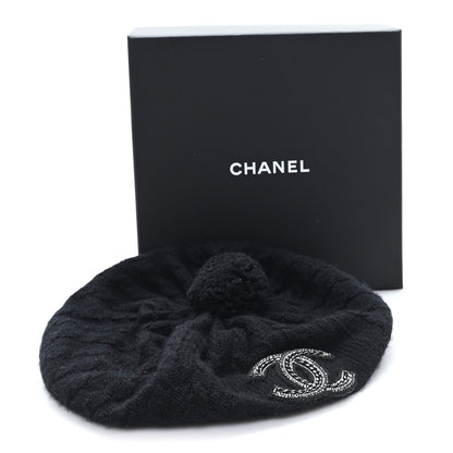 Chanel Cashmere CC Beret Black 9 of 9