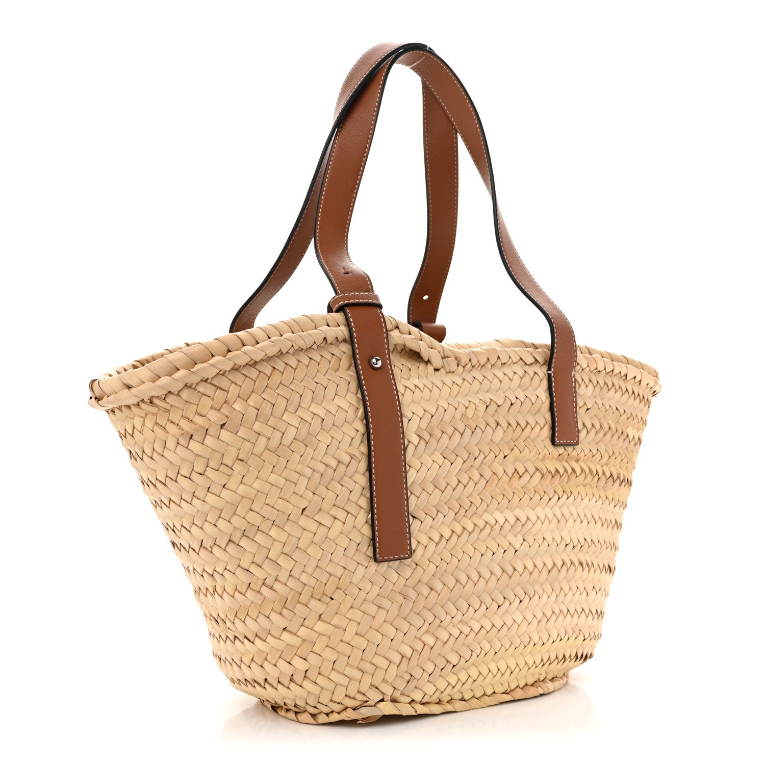 Loewe Raffia Basket Tote Bag Natural Tan 2 of 10