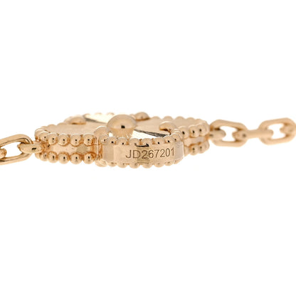 Van Cleef & Arpels 18K Yellow Gold 5 Motifs Guilloche Vintage Alhambra Bracelet 3 of 4