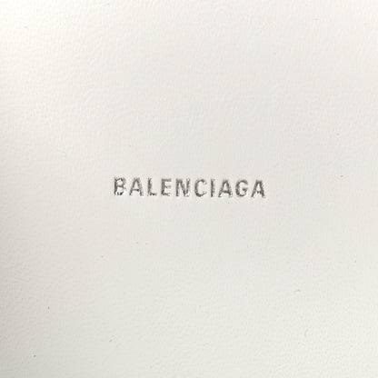 Balenciaga Smooth Calfskin Crystal Diagonal Allover Logo Hourglass Top Handle Bag XS Optic White 6 of 10