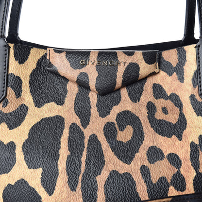 Givenchy Textured Coated Canvas Leopard Print Large Antigona Tote 9 of 14
