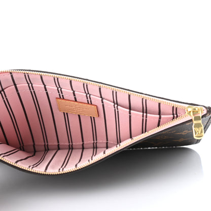 Louis Vuitton Monogram Neverfull MM GM Pochette Rose Ballerine 5 of 7