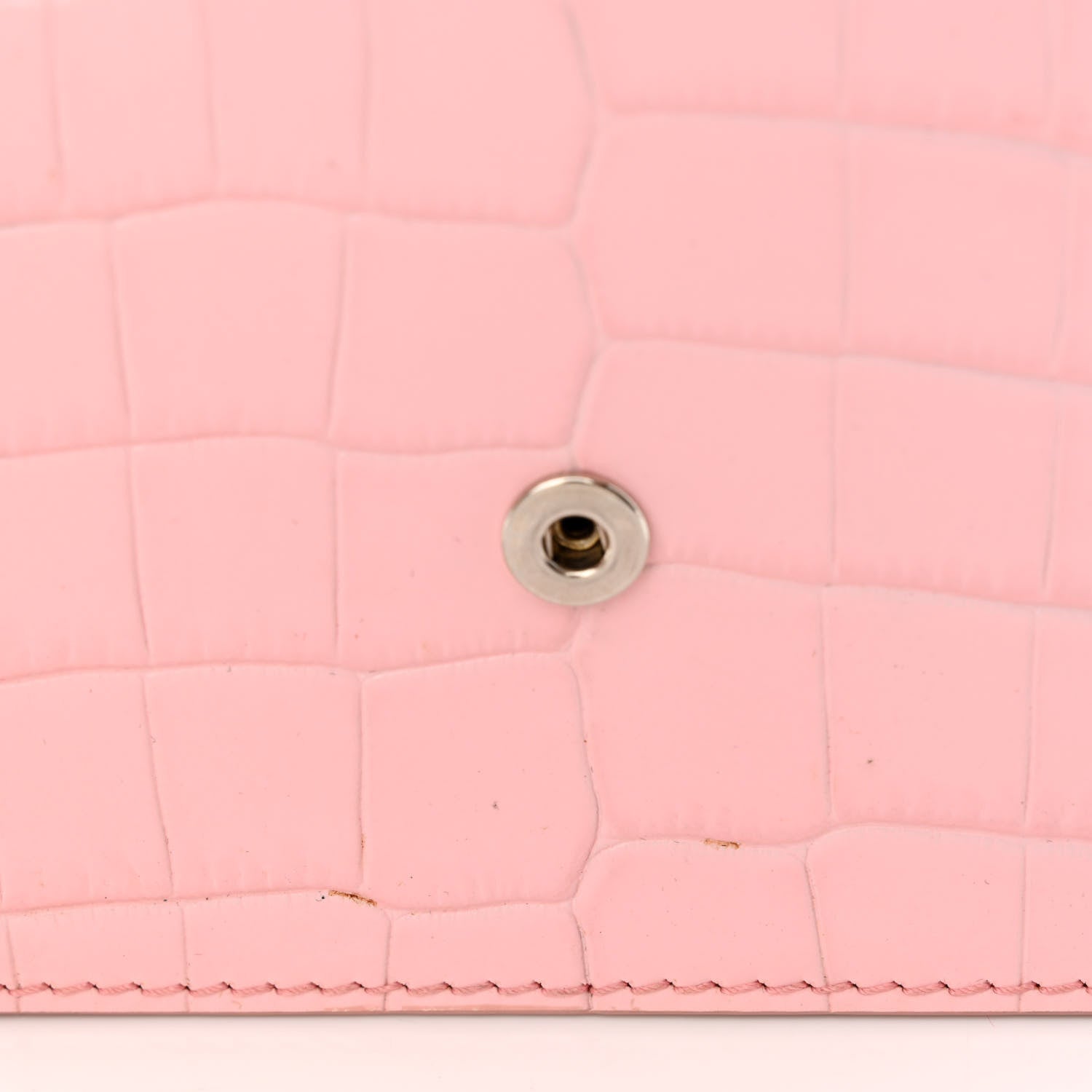 Alexander McQueen Calfskin Crocodile Embossed Skull Mini Crossbody Bag Pink 12 of 13