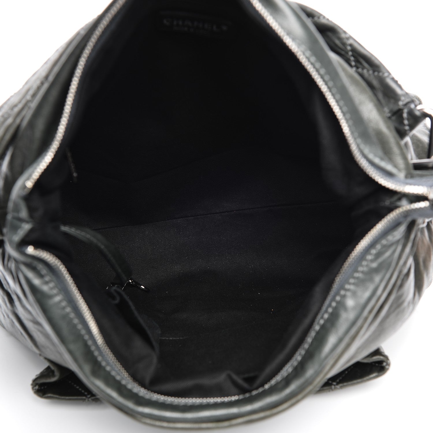 Chanel Lambskin Stitched 8 Knots Hobo Dark Grey 5 of 8