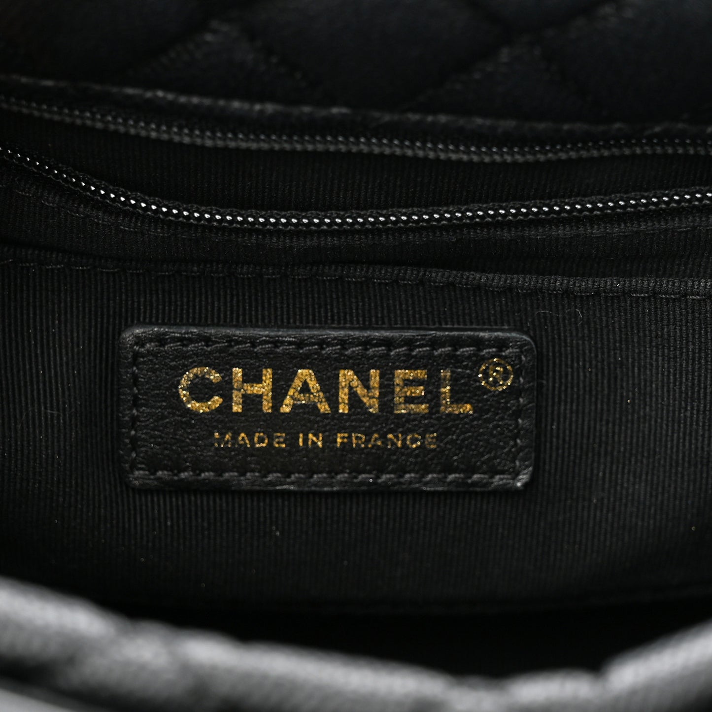 Caviar Calfskin Quilted Small Top Handle Flap Black