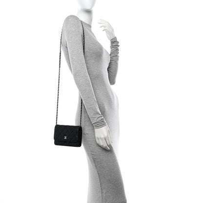 Chanel Caviar Quilted Mini Wallet On Chain WOC Black 2 of 11