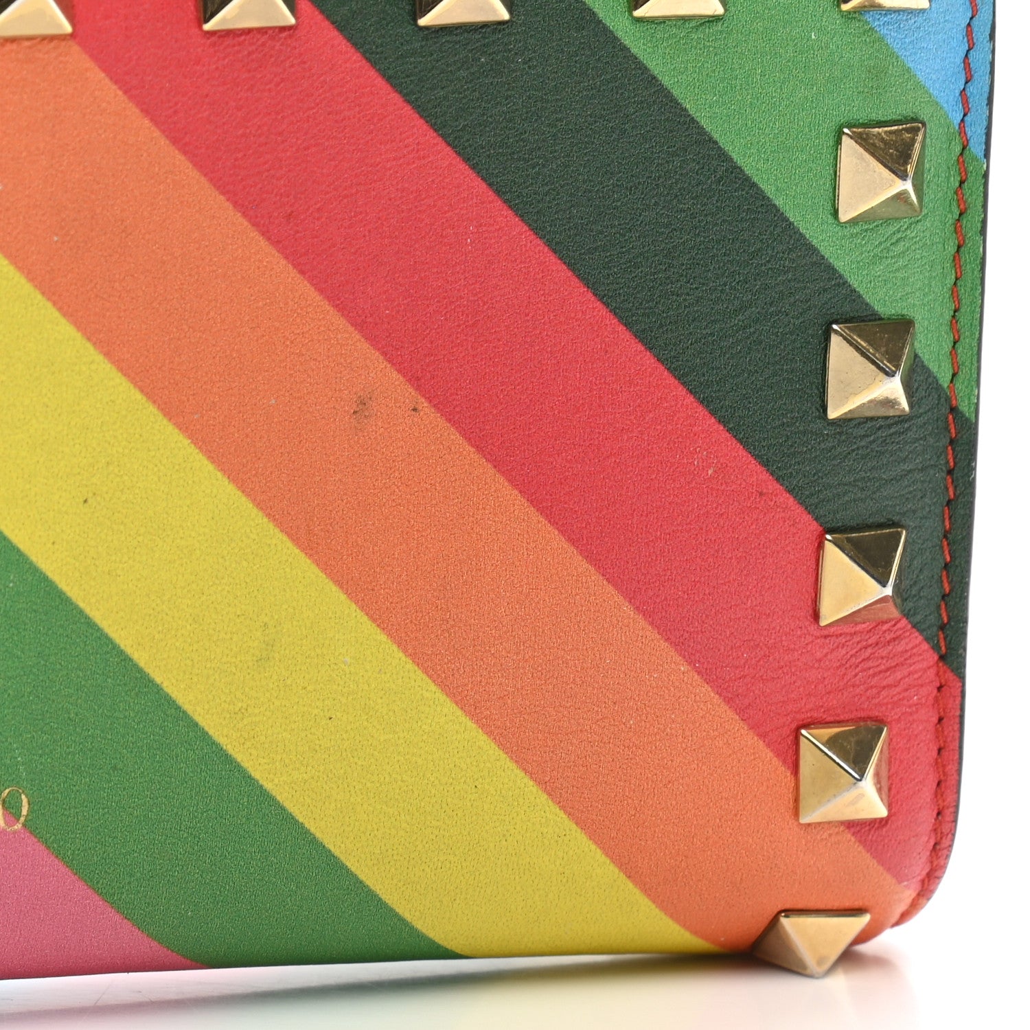 Valentino Garavani Calfskin Rockstud Continental Wallet Multicolor 14 of 15