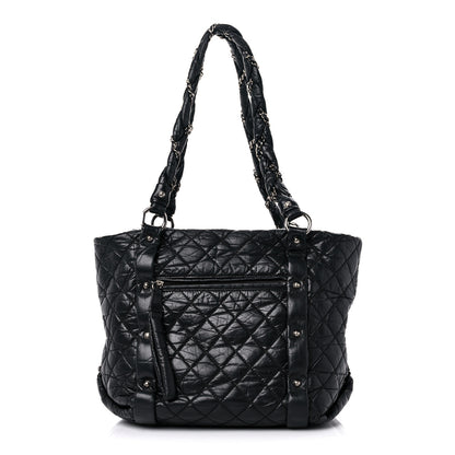 Chanel Distressed Lambskin Vintage Ligne Lady Braid Tote Black 1 of 16
