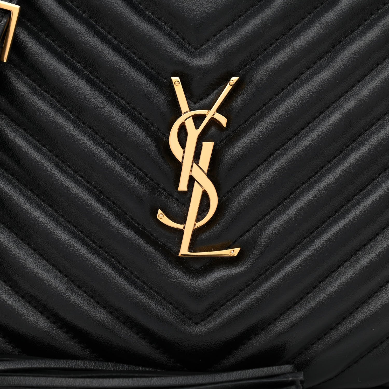 Saint Laurent Calfskin Matelasse Monogram Lou Camera Bag Black 8 of 10