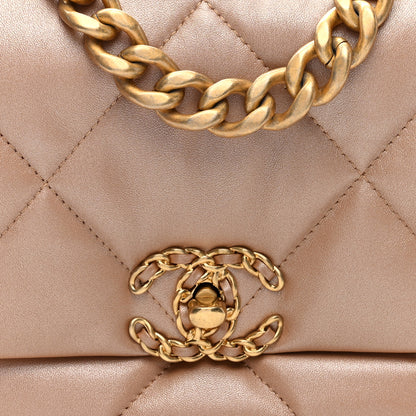 Chanel Iridescent Lambskin Quilted Medium Chanel 19 Flap Brown 8 of 10