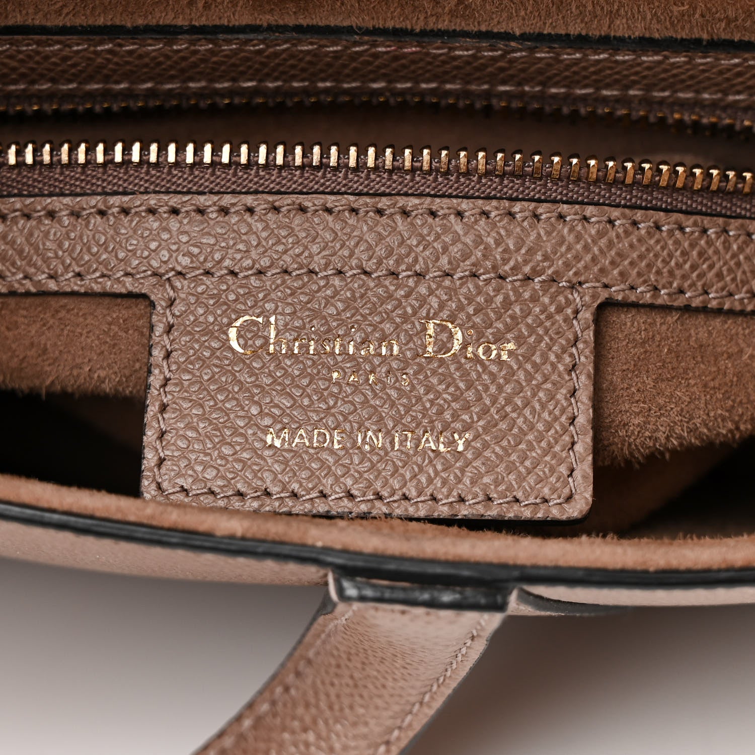 Christian Dior Grained Calfskin Saddle Bag Warm Taupe 6 of 10