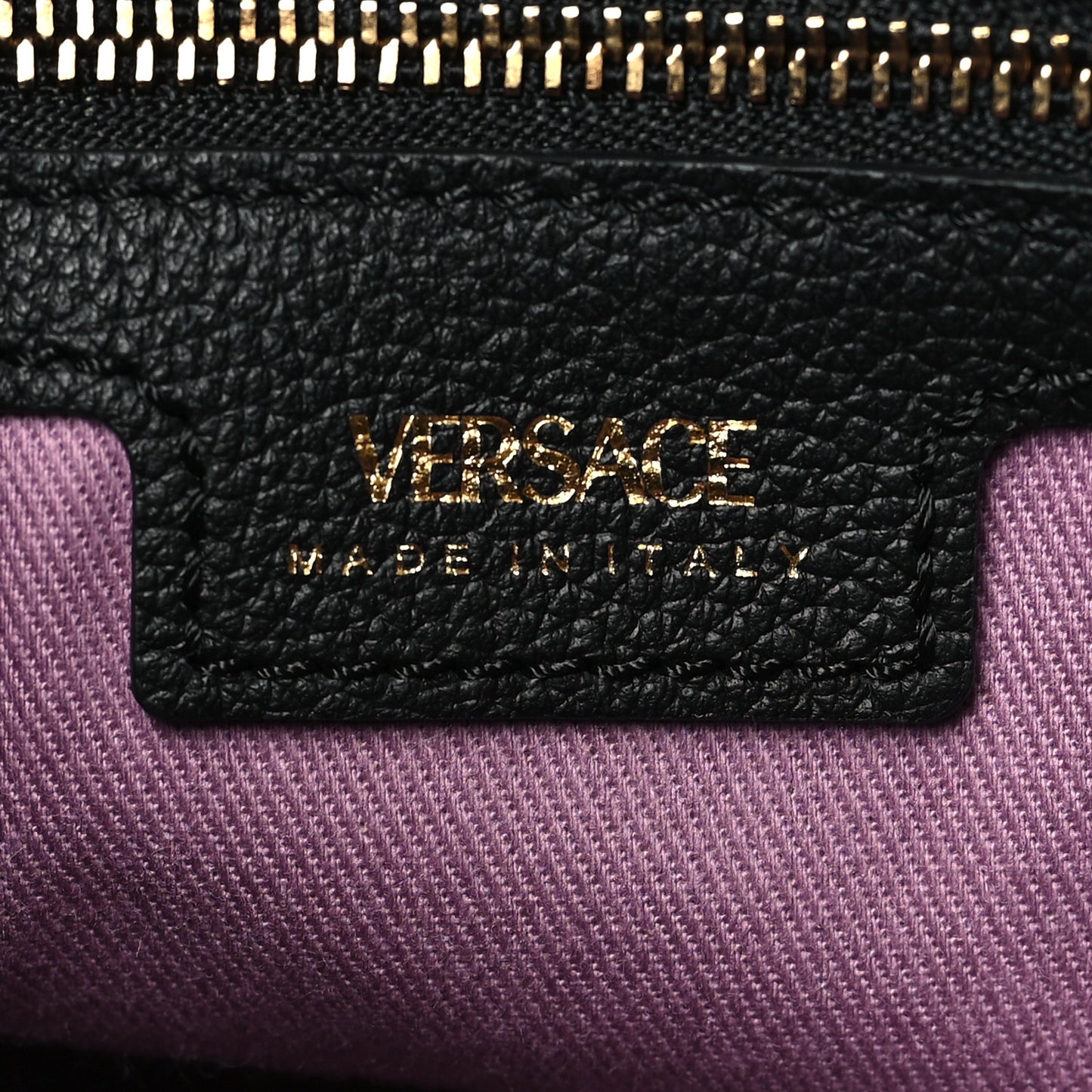 Grained Calfskin La Medusa Bucket Bag Black