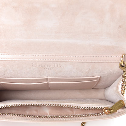 Christian Dior Lambskin Cannage Dioraddict Wallet On Chain Clutch Rose Poudre 5 of 10
