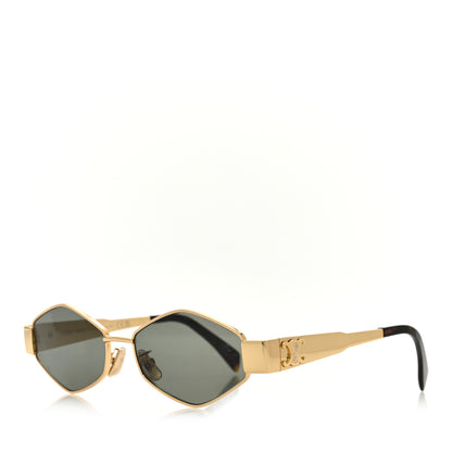 Celine Metal Triomphe 02 Sunglasses CL40254U Gold Green 1 of 7