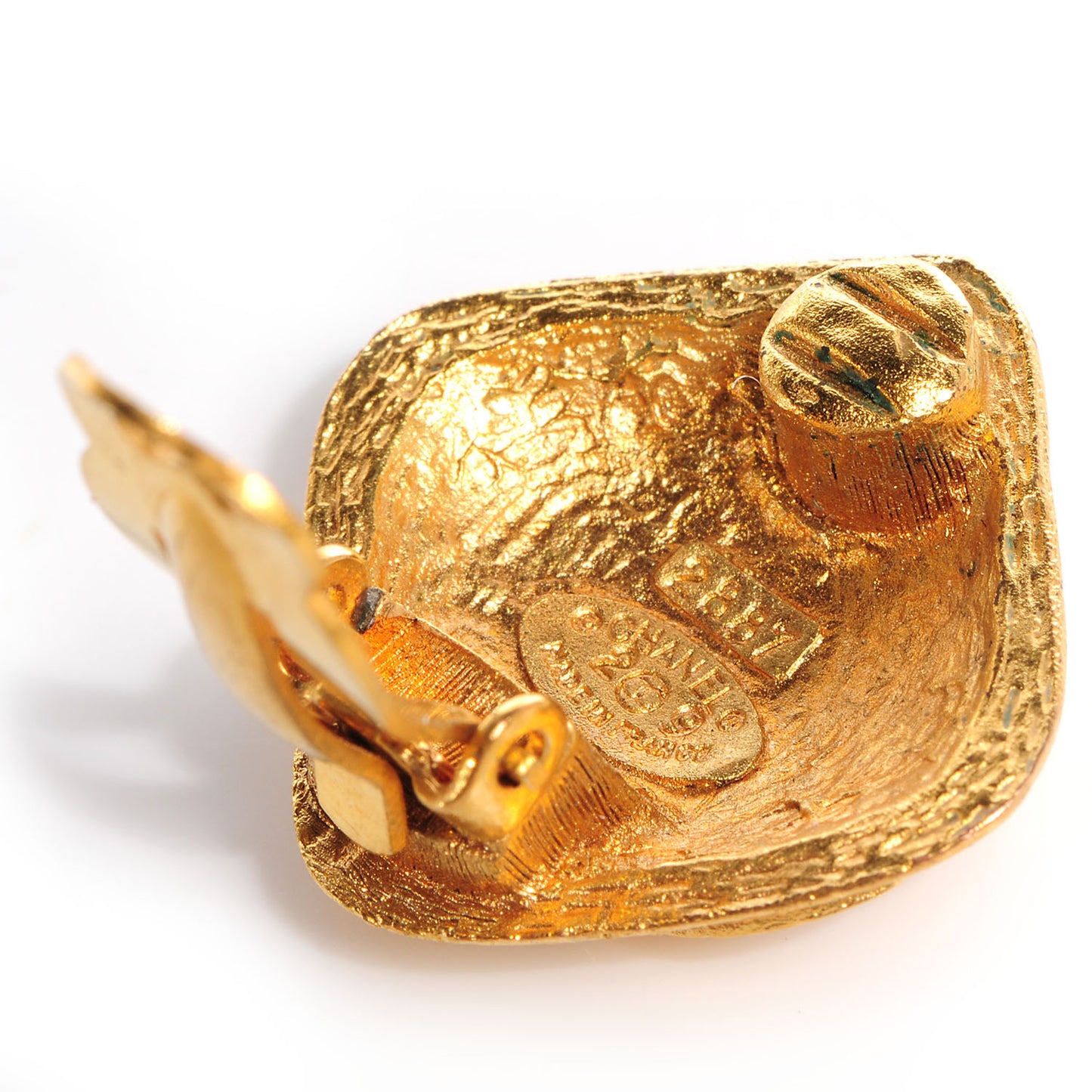 CC Clip On Earrings Gold