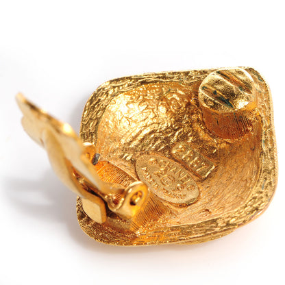 Chanel CC Clip On Earrings Gold 4 of 4