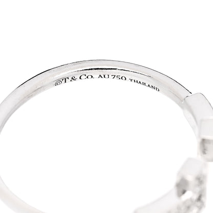 Tiffany 18K White Gold Diamond T Wire Ring 53 6.25 4 of 4