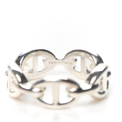 Hermes Sterling Silver PM Chaine d'Ancre Enchainee Band Ring 55 7.25 4 of 6