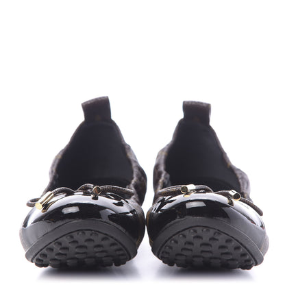 Louis Vuitton Monogram Flirty Ballerina Flats 35 Black 2 of 9