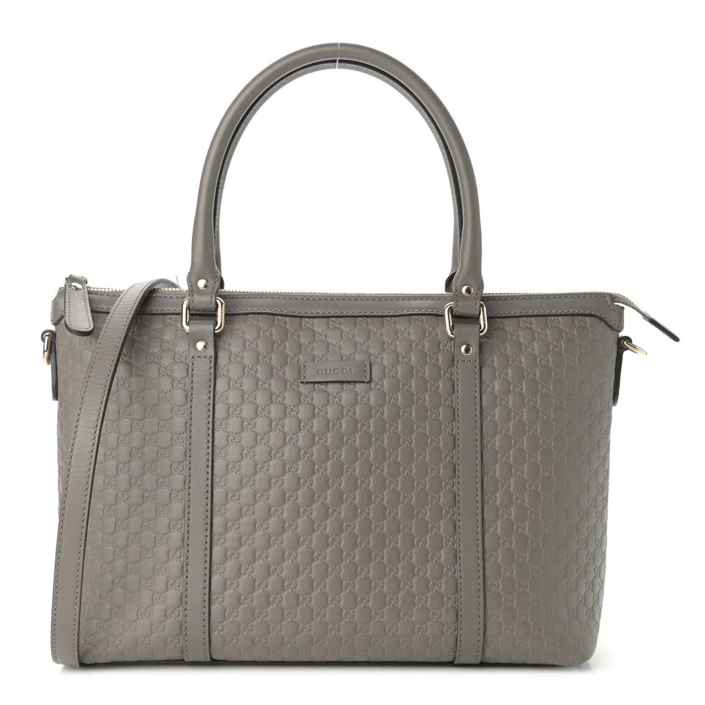 Soft Microguccissima Small Zippered Satchel Loess