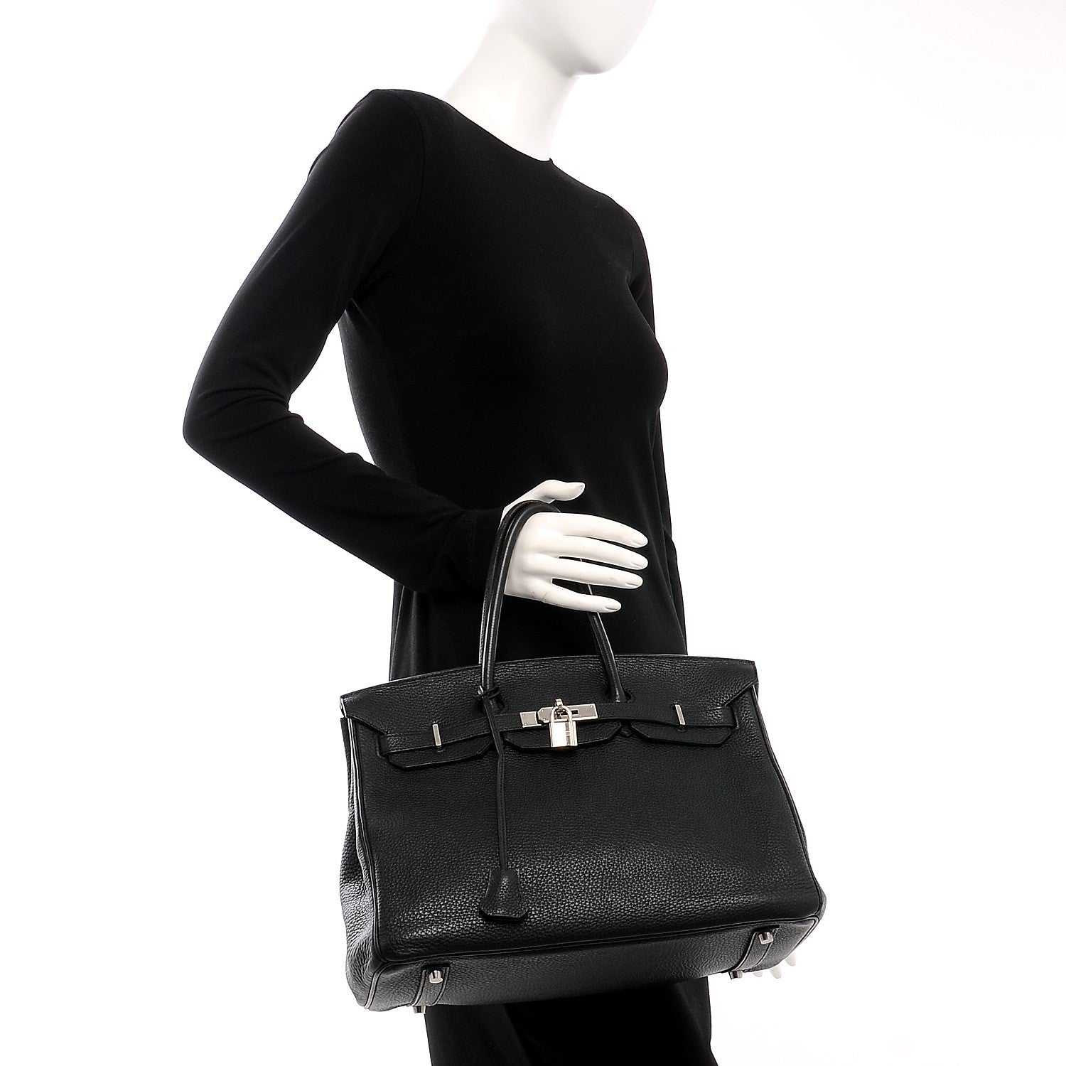 Hermes Taurillon Clemence Birkin 35 Black 2 of 30