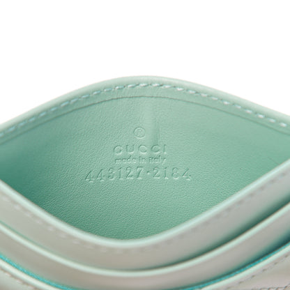 Gucci Calfskin Matelasse GG Marmont Card Holder Water Green 5 of 6