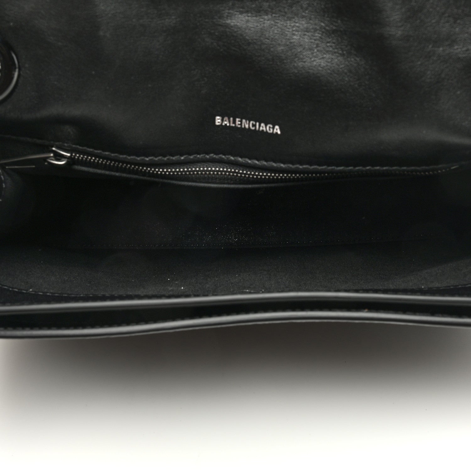 Balenciaga Crushed Calfskin Monochrome Medium Crush Chain Bag Black 4 of 8